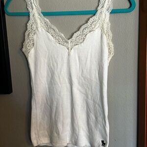 Abercrombie & Fitch Y2K  White Lace Camisole